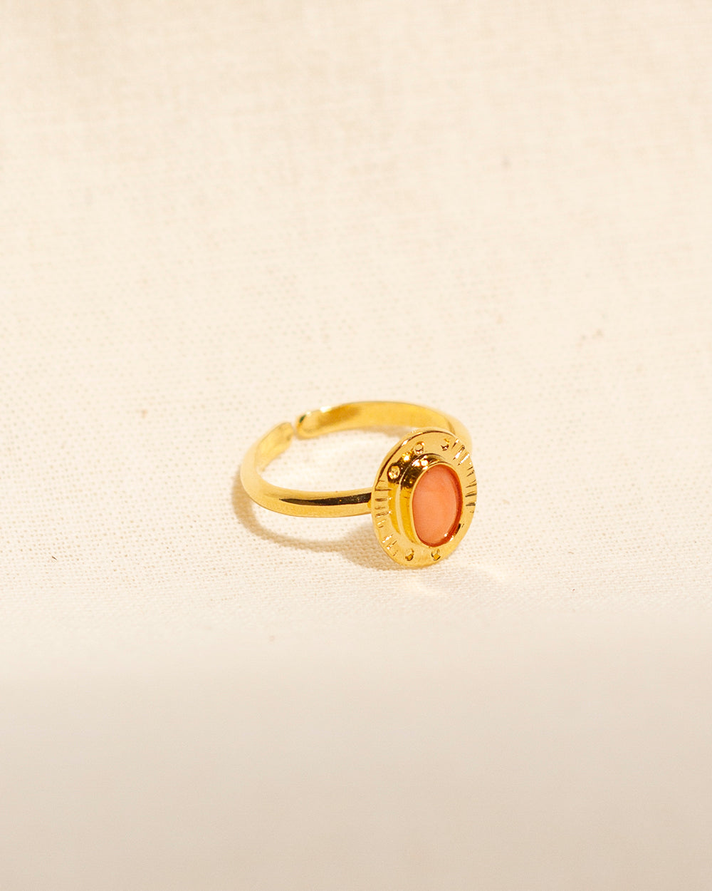 Vintage Inspired Coral Ring