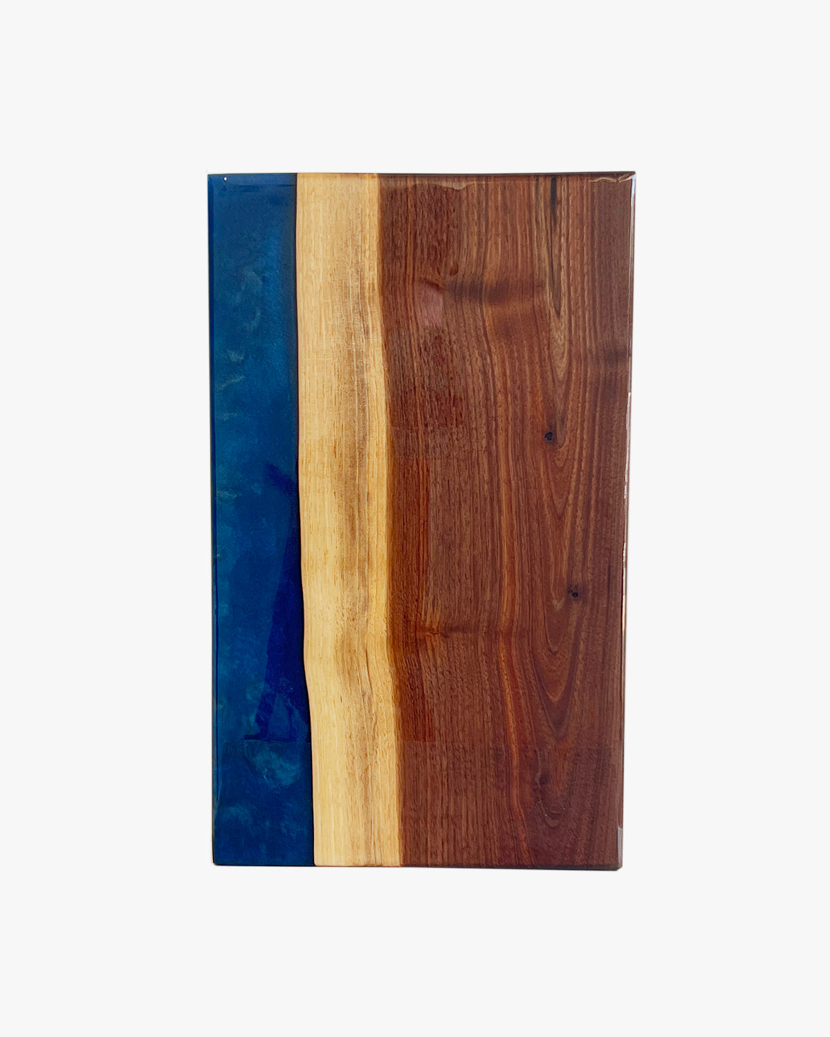 Deep Blue Wood and Resin Serving Board