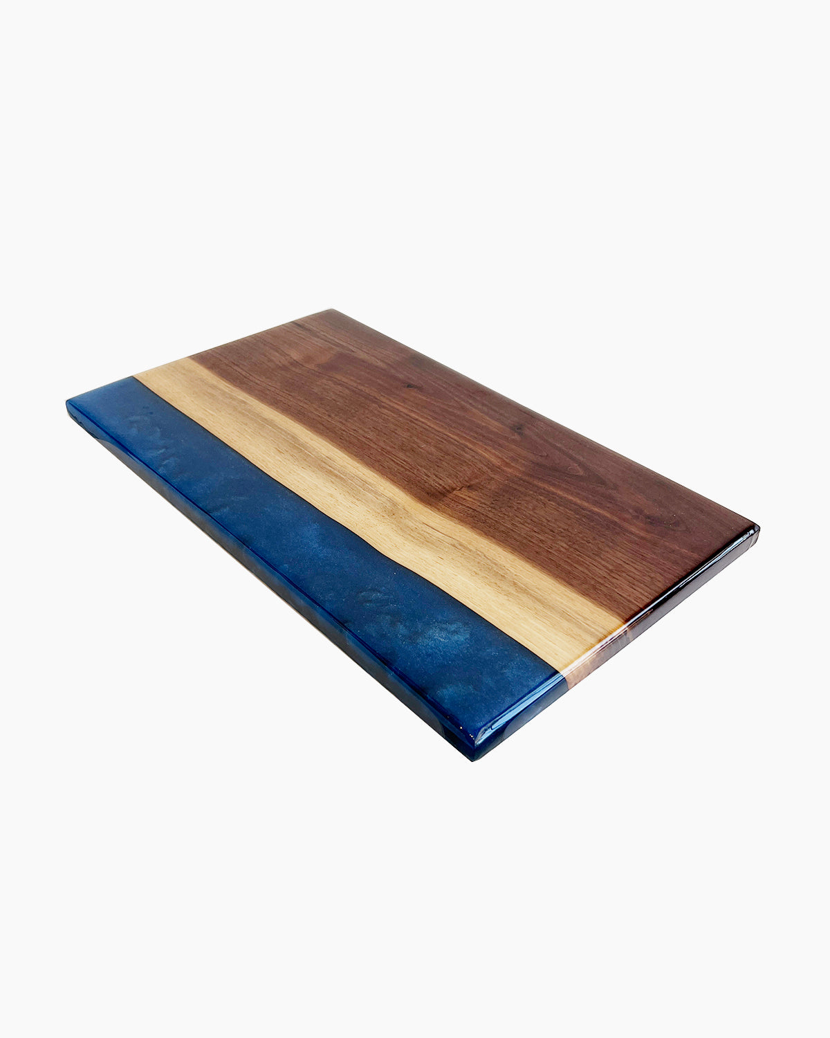 Deep Blue Wood and Resin Serving Board