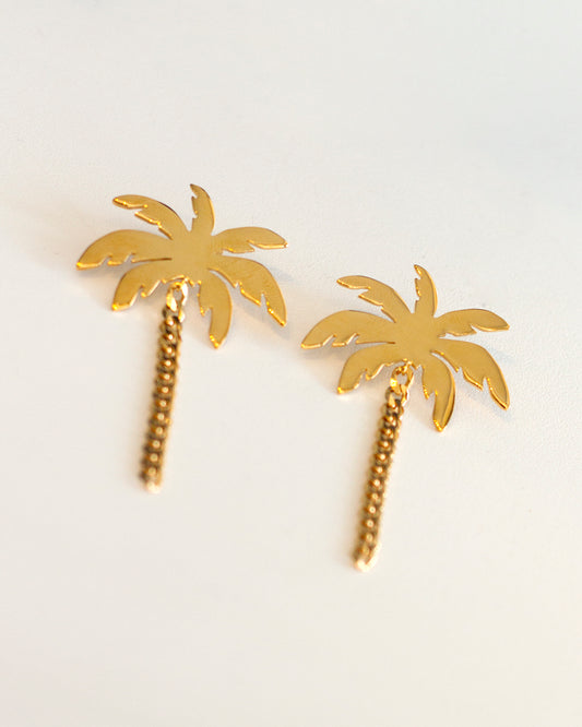 Palm Tree Dangling Earrings