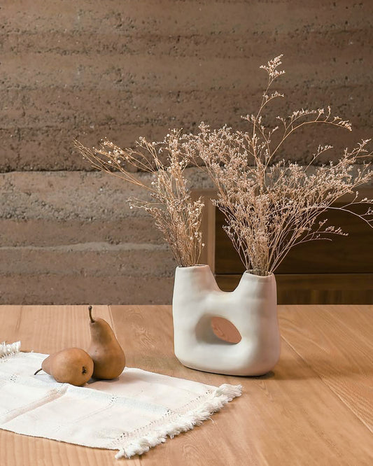 Dual Clay Vase - Natural