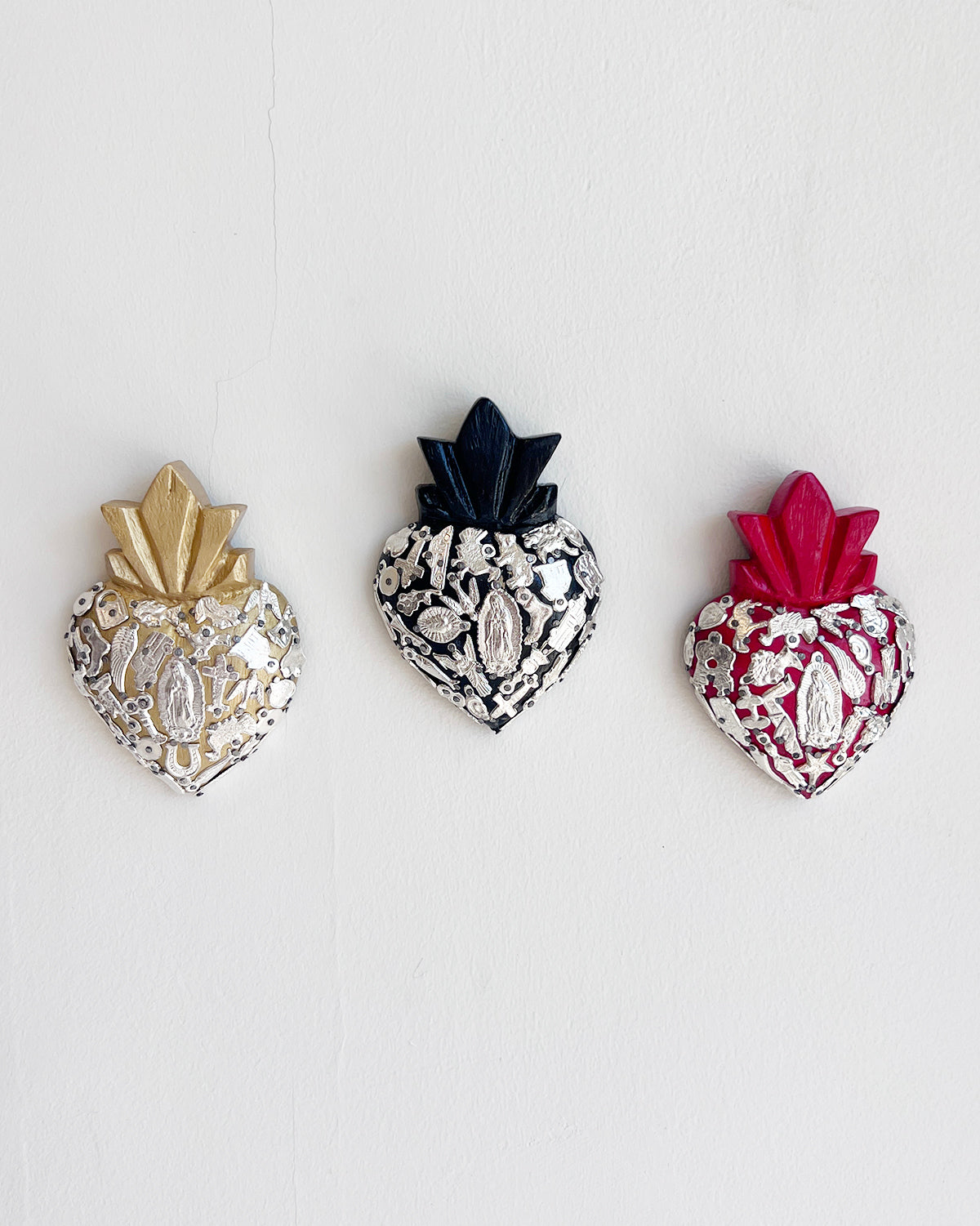 Milagro-covered Wooden Heart