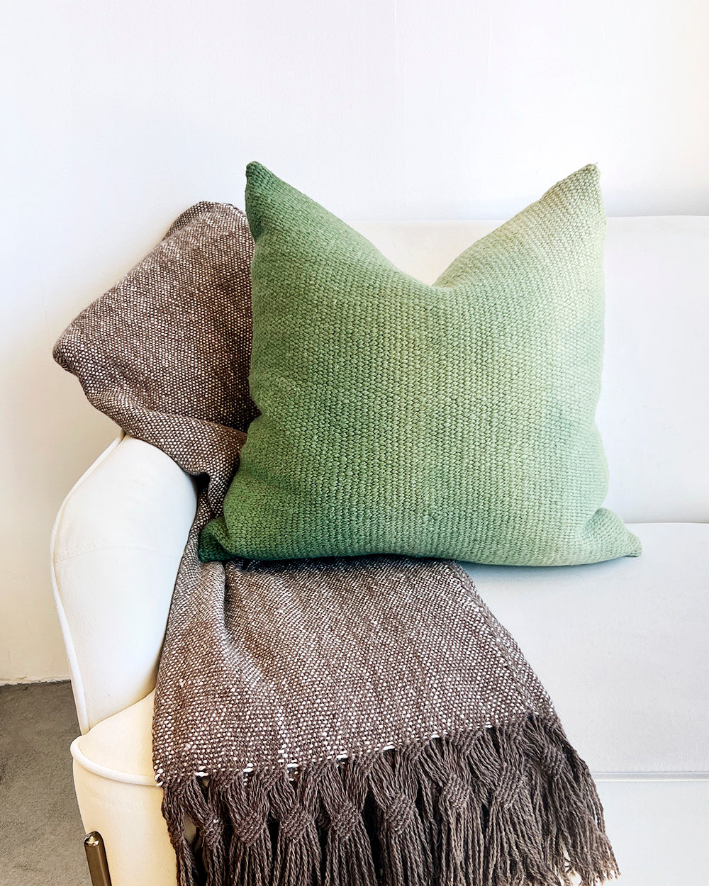 Matiz Green Ombre Throw Pillow