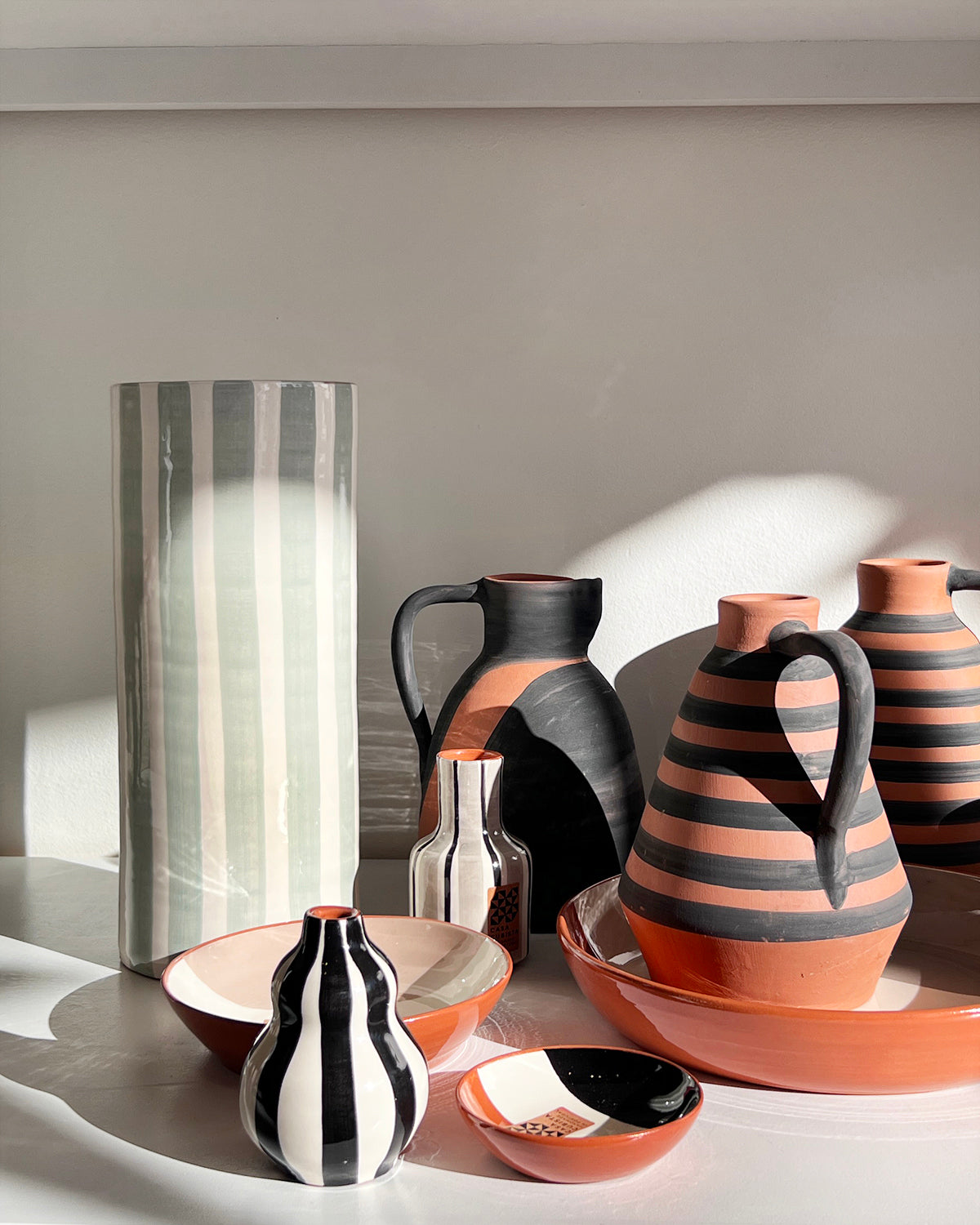 Casa Cubista Vessel #1 - Terracotta and Black