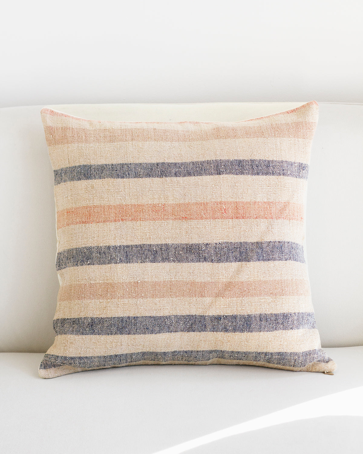 Matilde Blue and Pink Stripe Throw Pillows