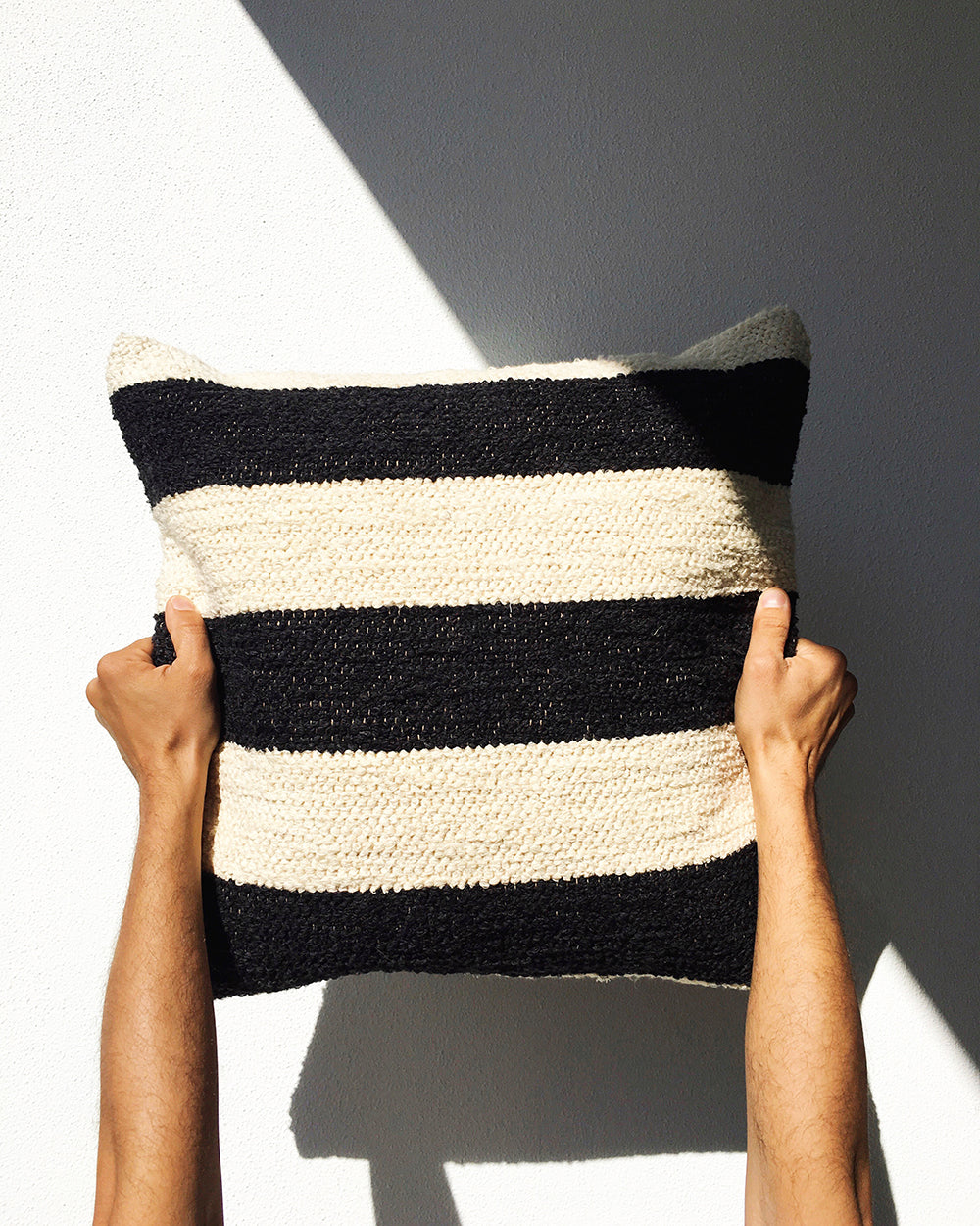 Casa Cubista Striped Pillow - Black