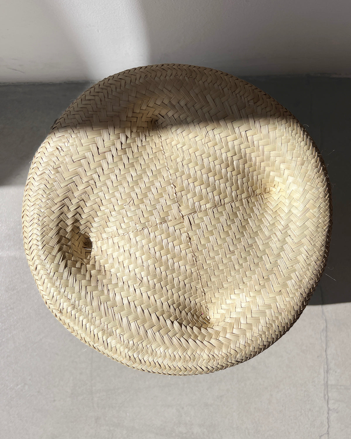 Natural Woven Palm Baskets with Lid