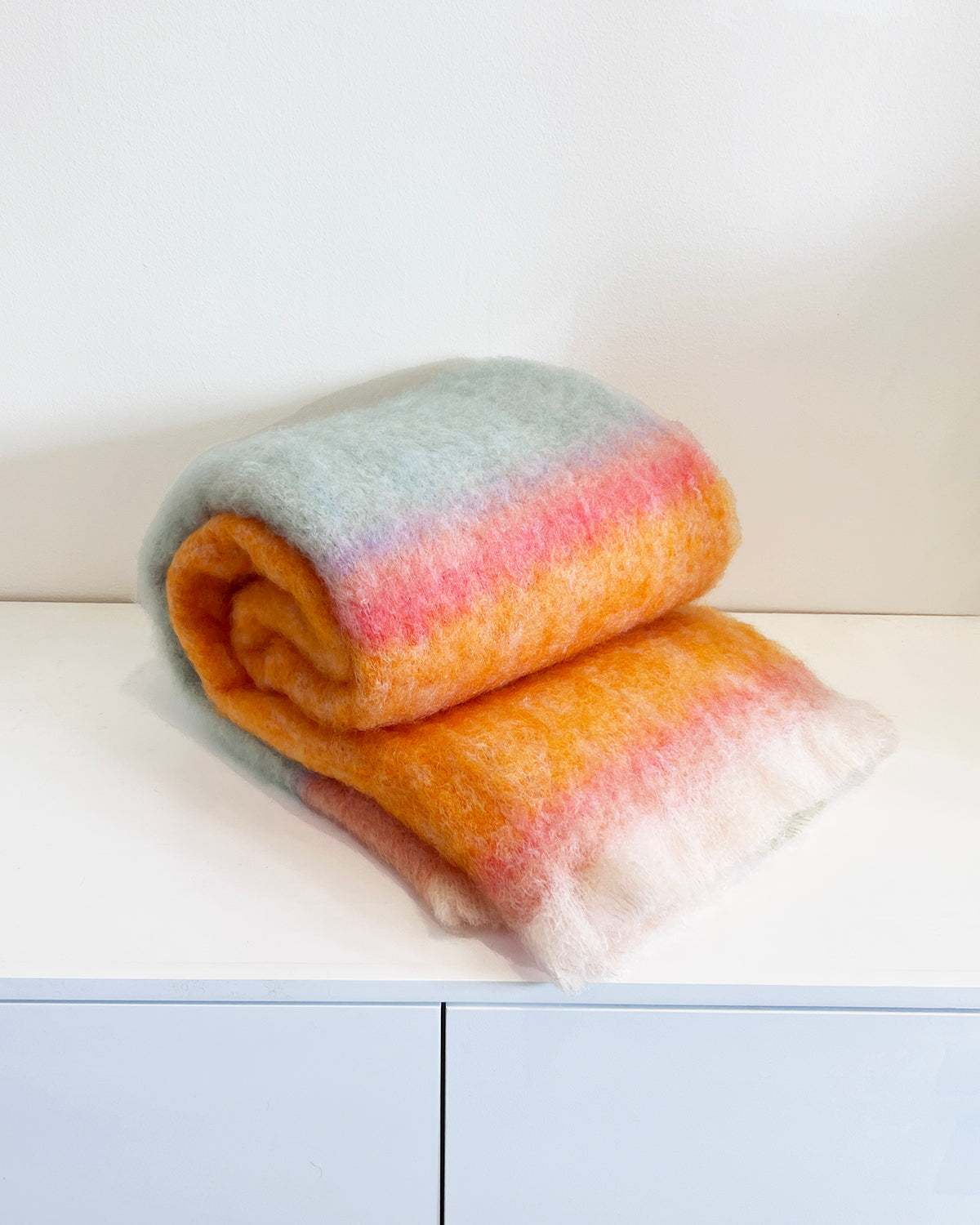 Rozco Sorbet Mohair Blanket Throw