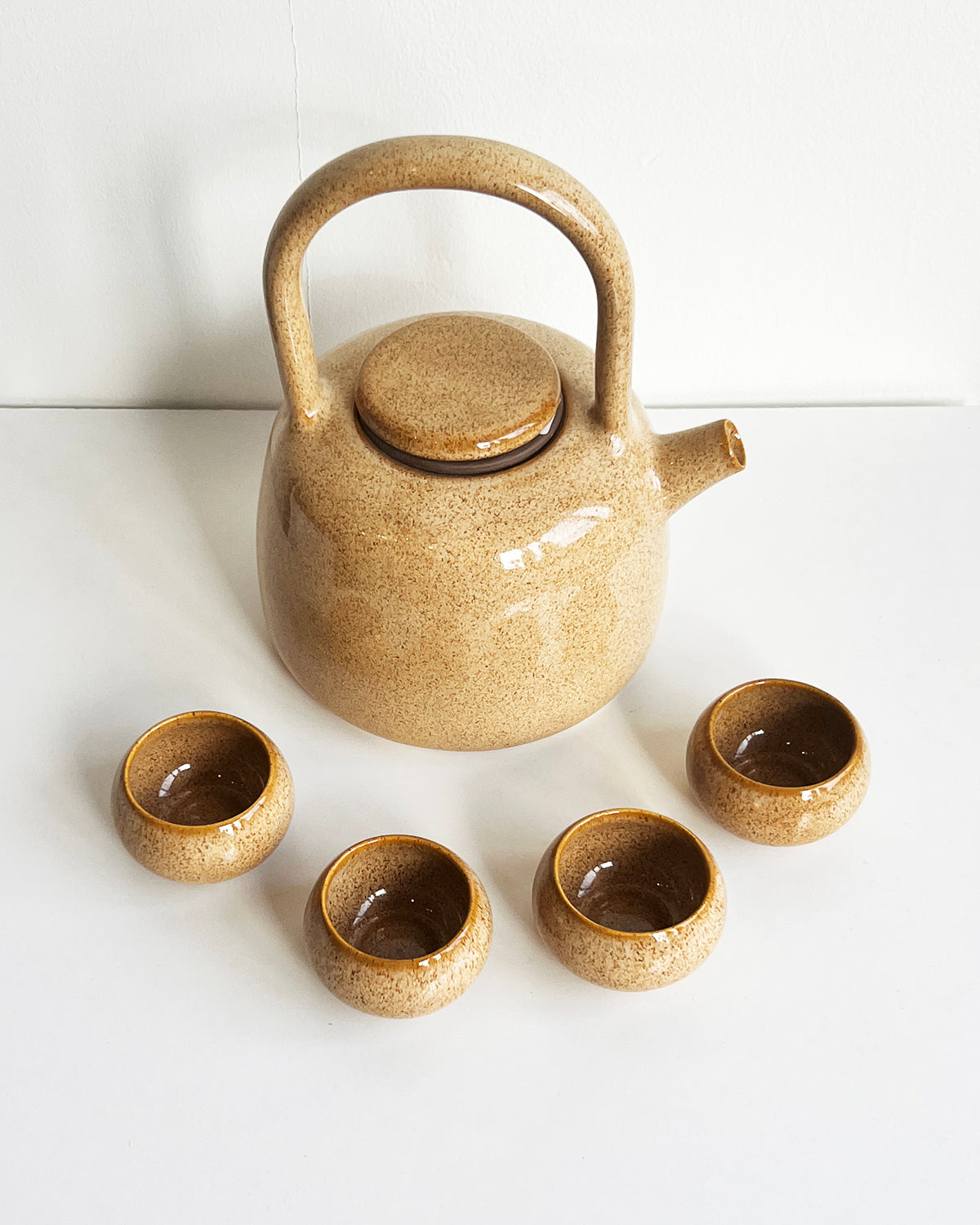 Caramel Stoneware Mezcal Cups - Set of 4