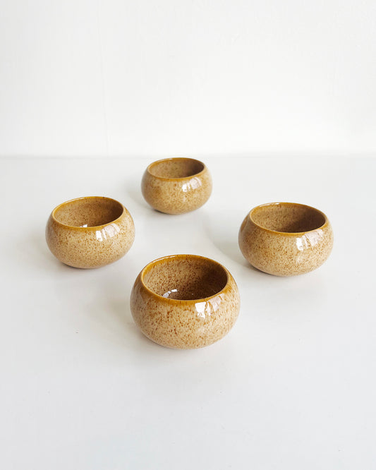Caramel Stoneware Mezcal Cups - Set of 4