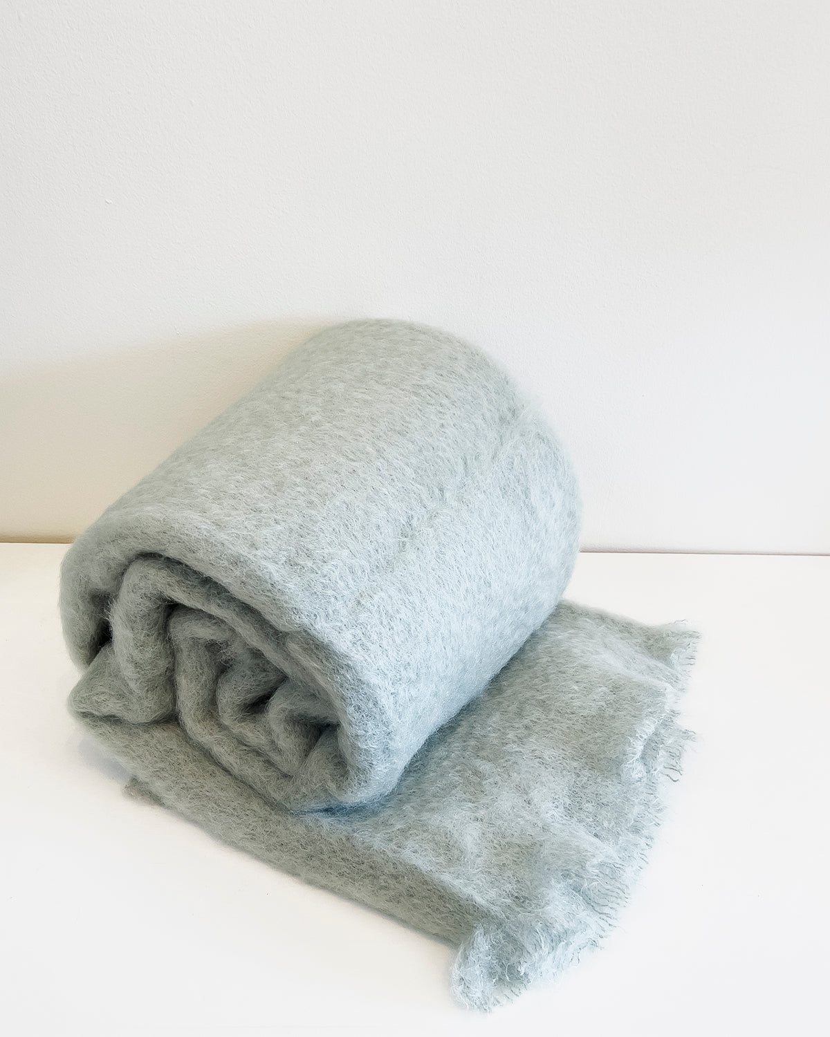 Seafoam Mohair Blanket Throw