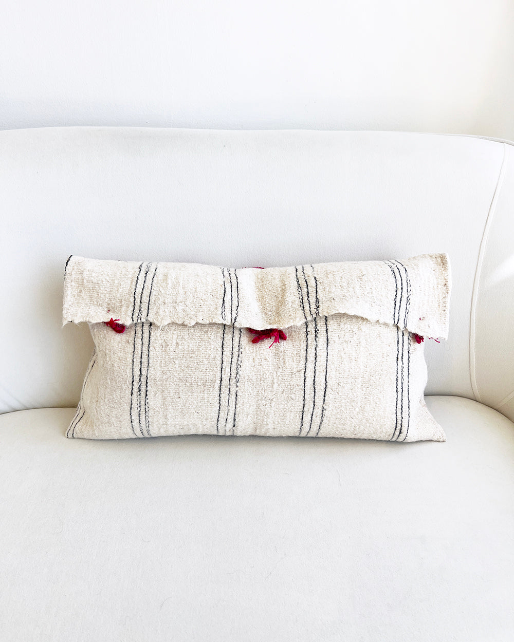 Chamula Striped Pom Pom Pillow