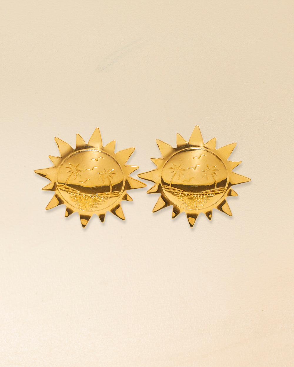 Gold Sun Earrings