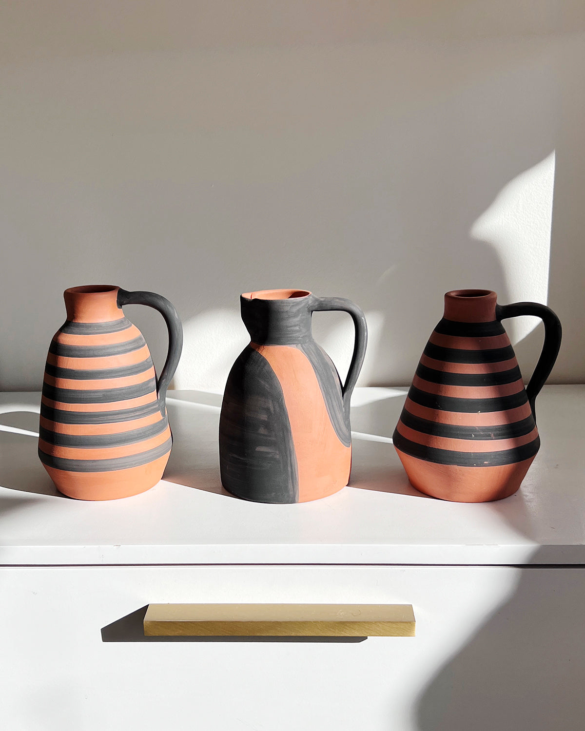 Casa Cubista Vessel #1 - Terracotta and Black