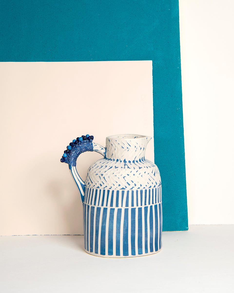 Tiled Handmade Ceramic Jug