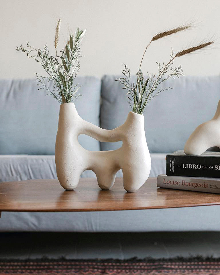 Symbiosis Clay Vase - Bone White