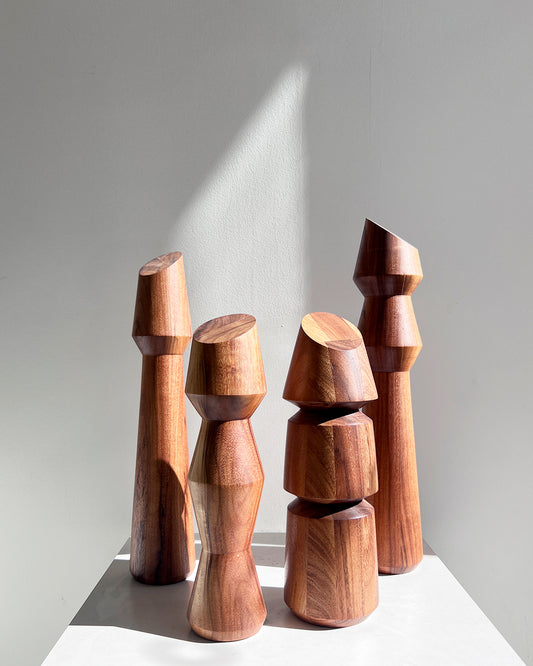 Wood Totems - set of 4 - SALE