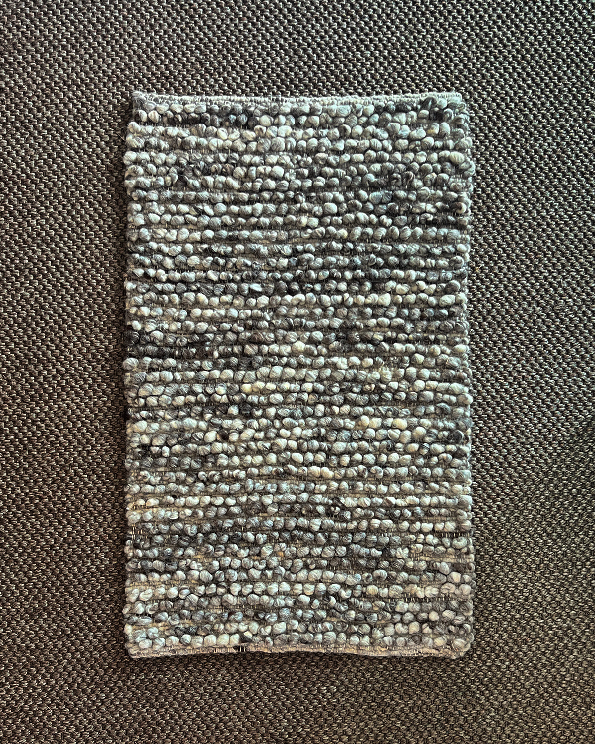 Fatima Bobble Wool Area Rug in Gray 2.5ft by 4ft