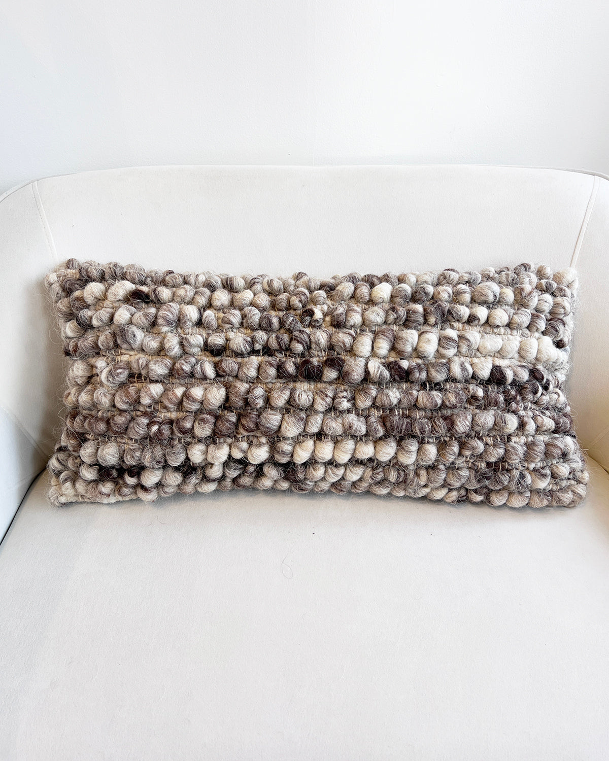 Fatima Bobble Throw Pillow in Gray