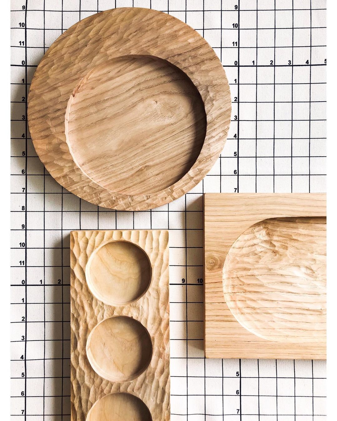Casa Cubista Carved Wood Rectangular Tray - Natural