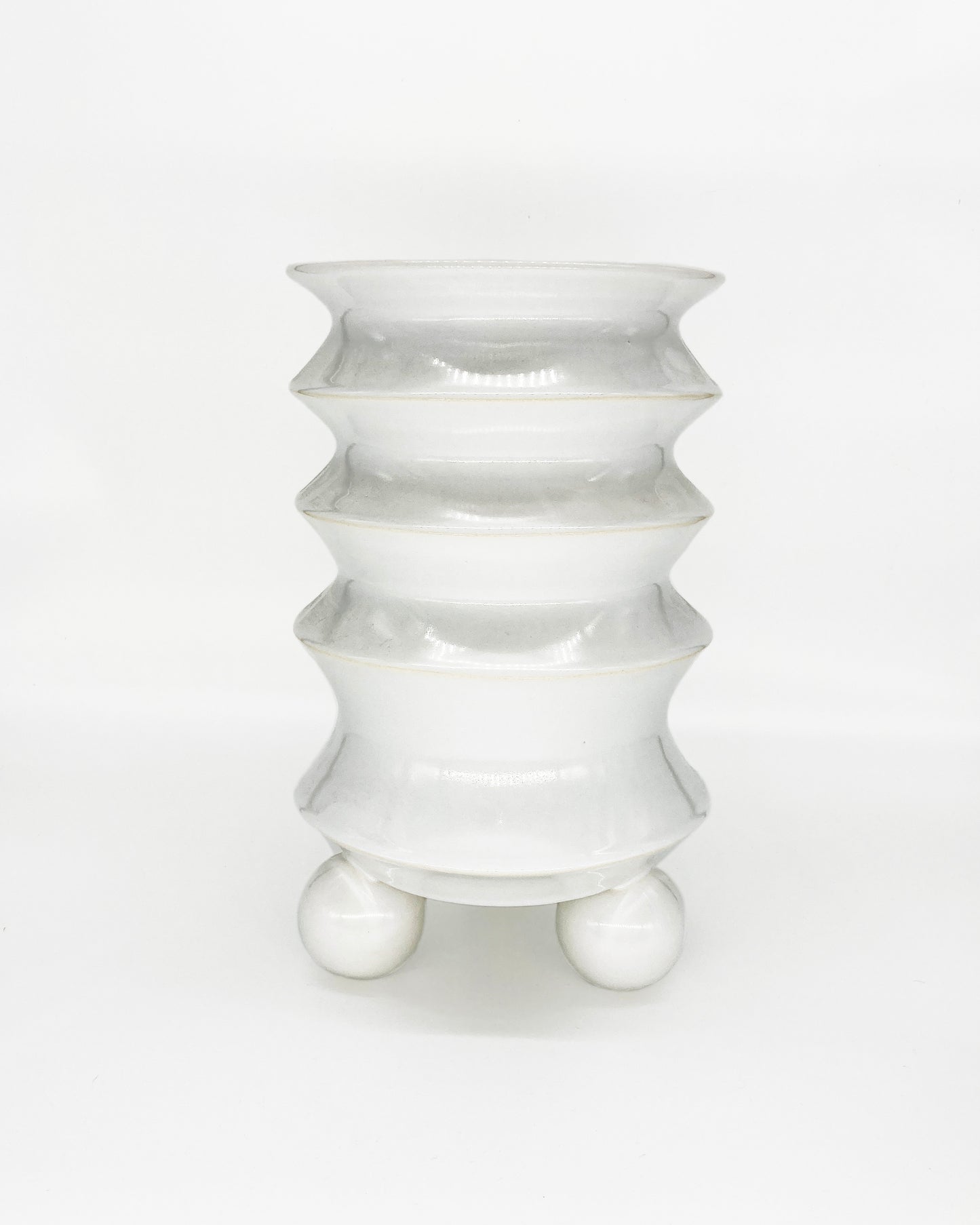 White Toltec Ceramic Vase