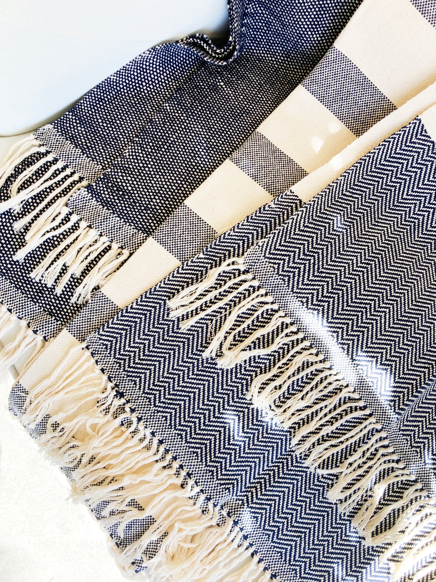 SALE Amano Cotton Throw - Check Weave