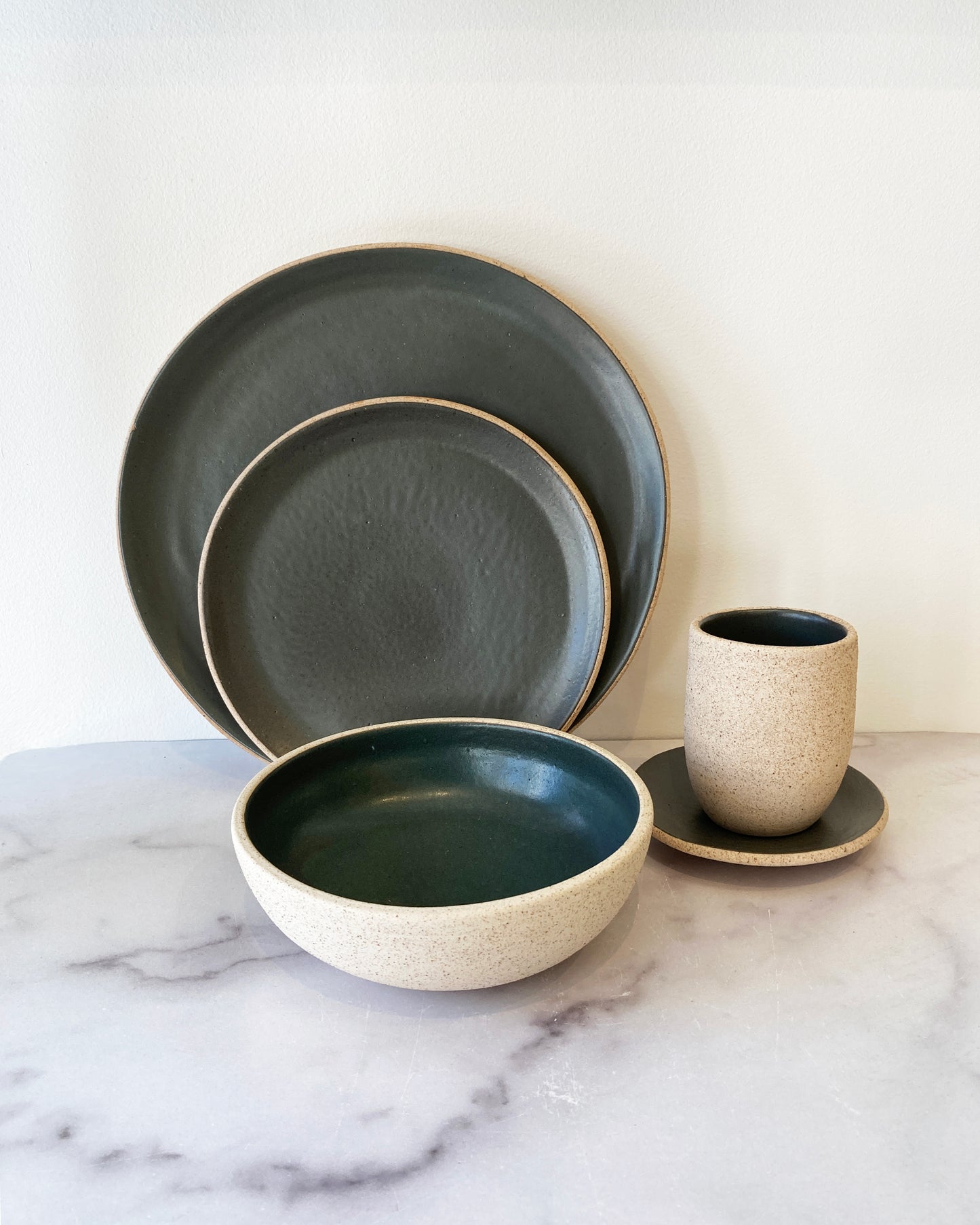 Luna Handmade Ceramic Dinnerware - Gray