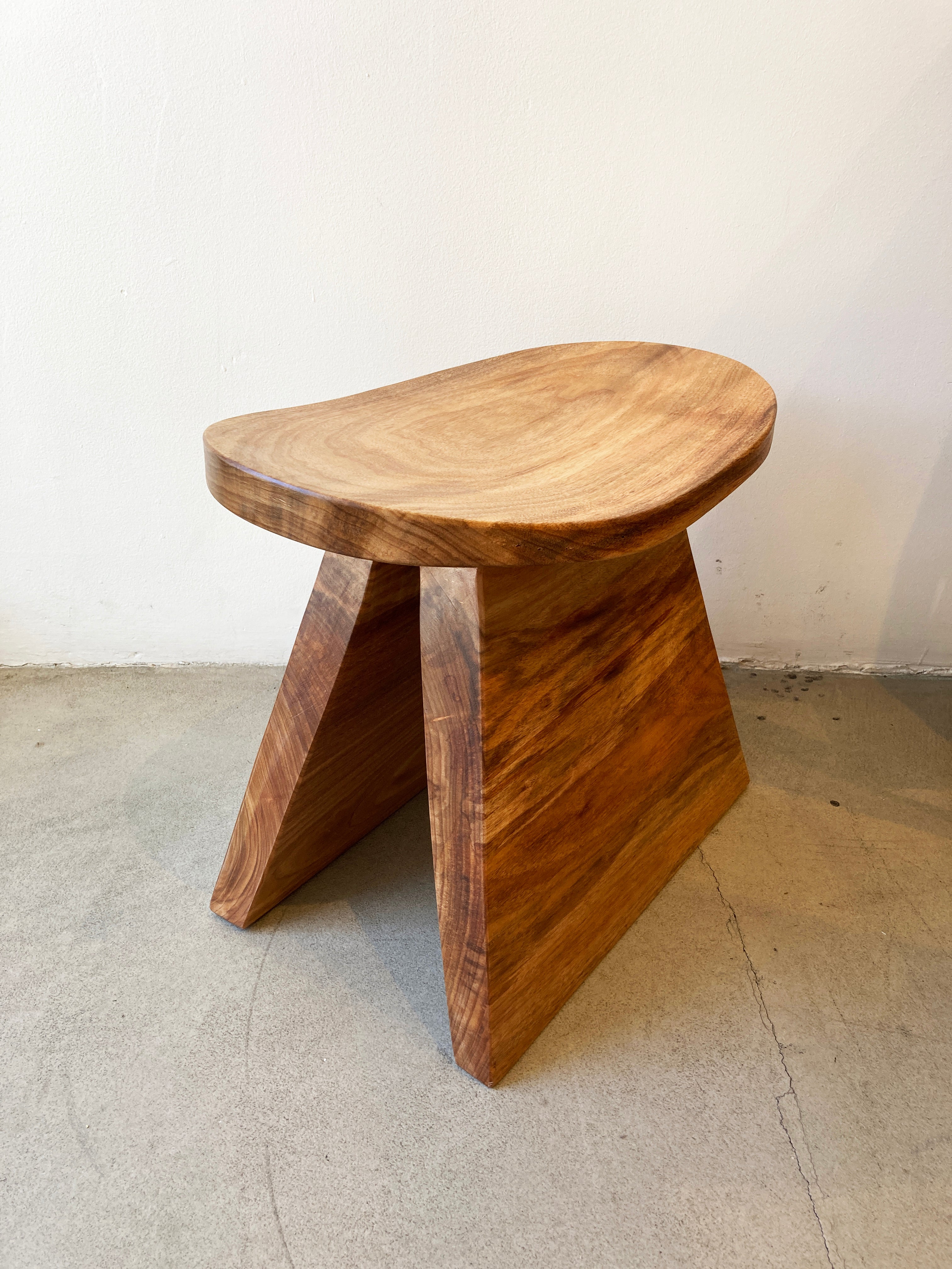 Solid oak online stool