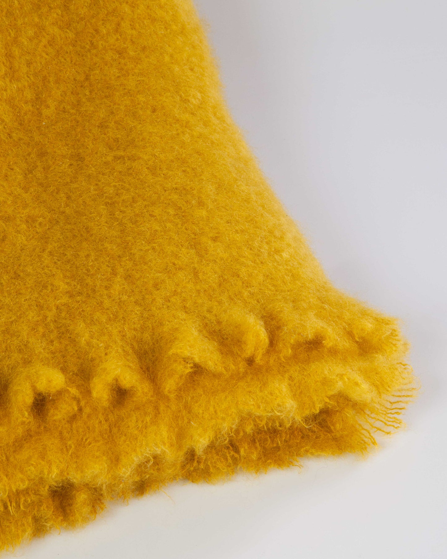 Mustard Mohair Blanket Throw