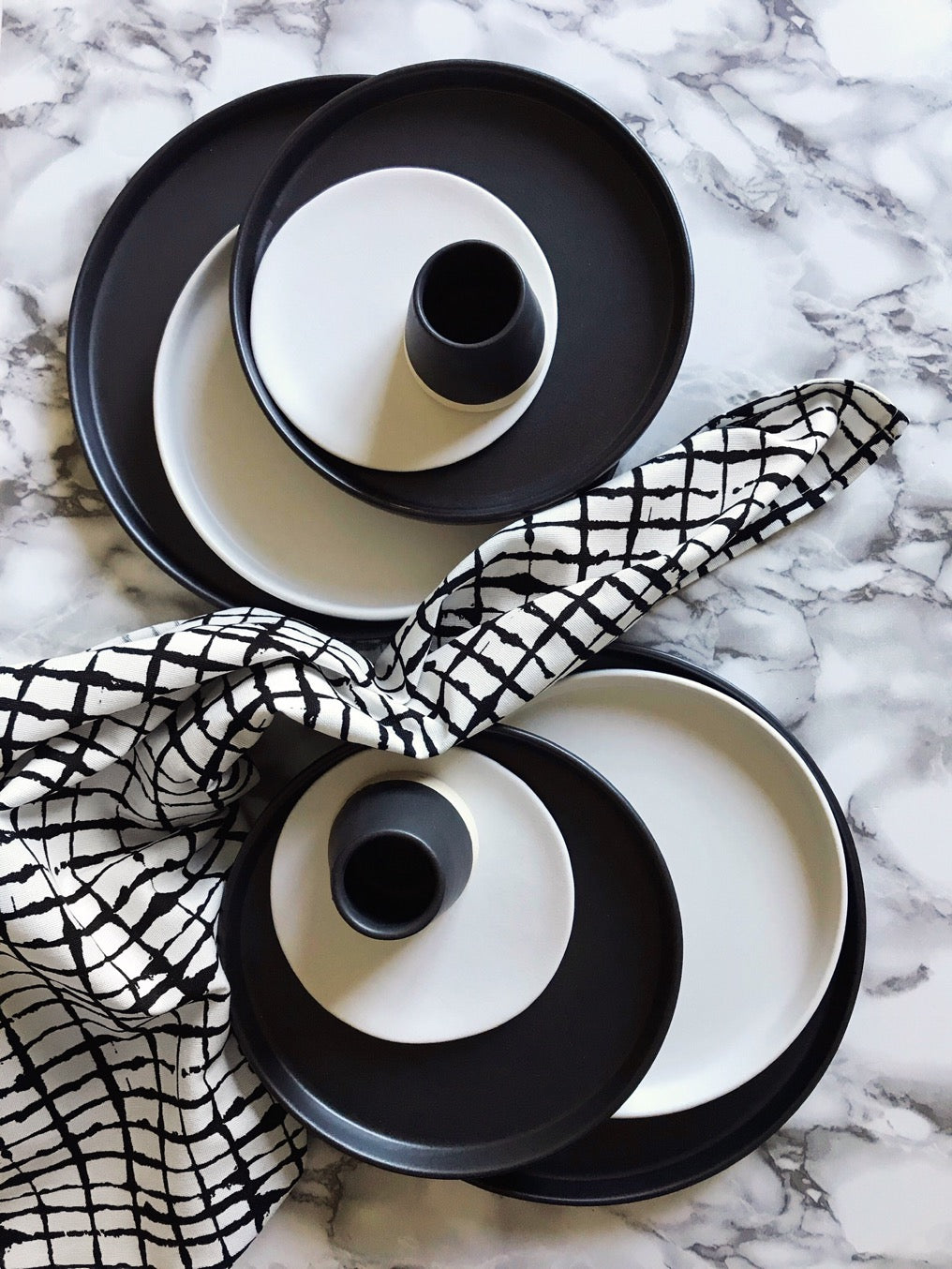SALE Cubista Black Matte Tableware - Plates and Bowls