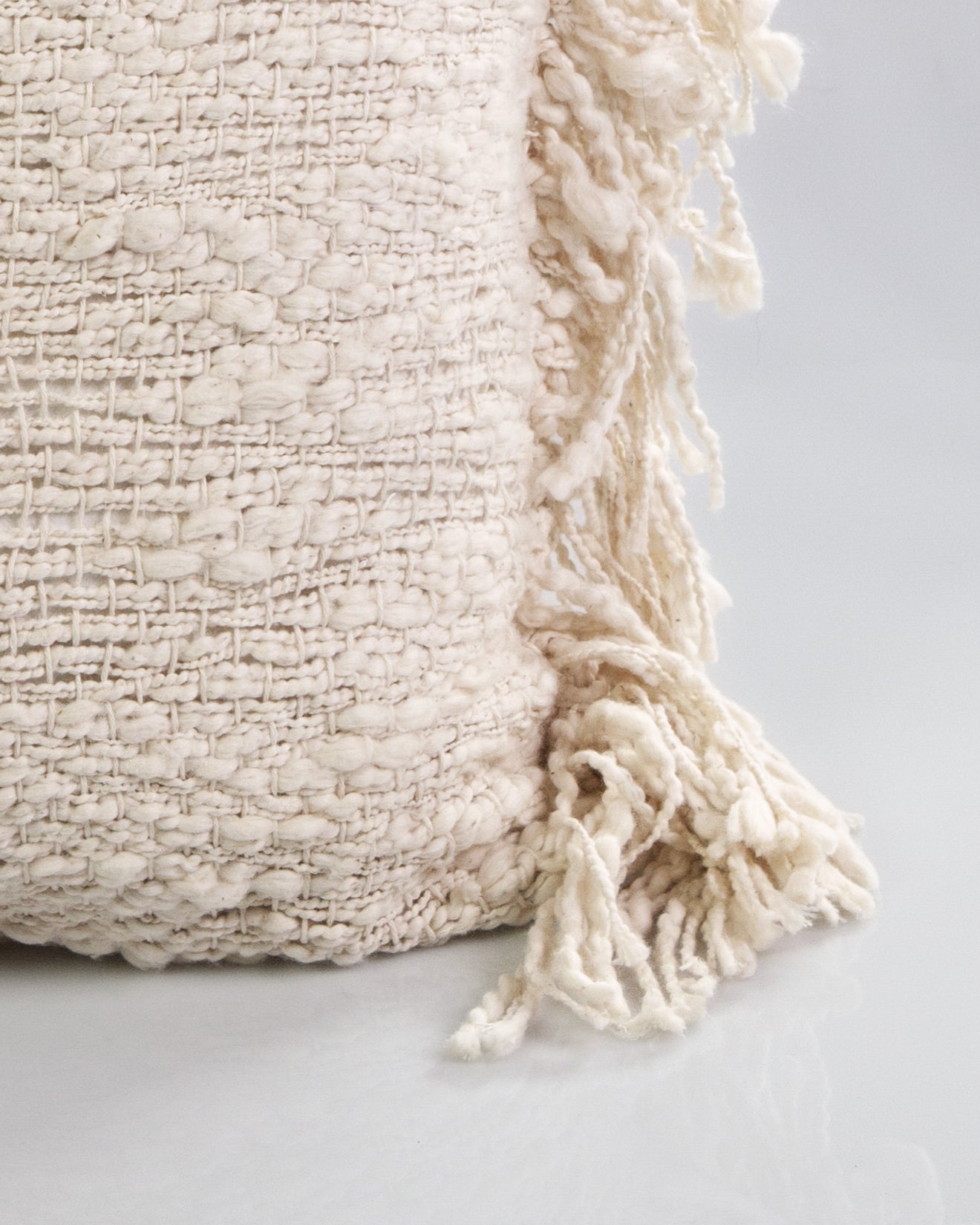 Open Weft Cotton Throw Pillow