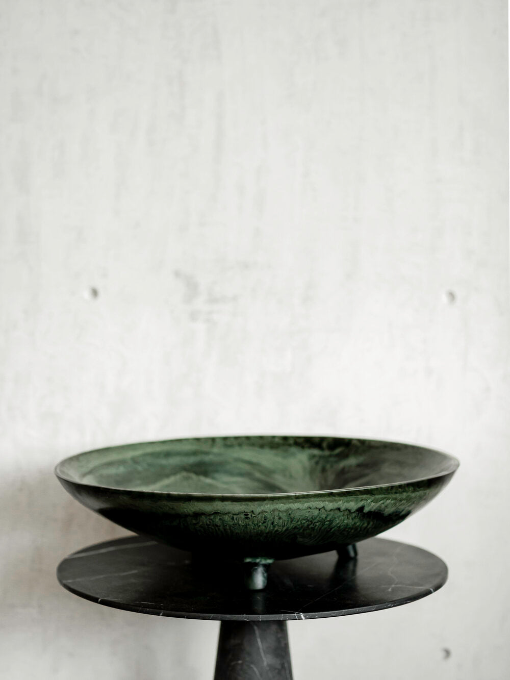 Emerald Footed Resin Centerpiece