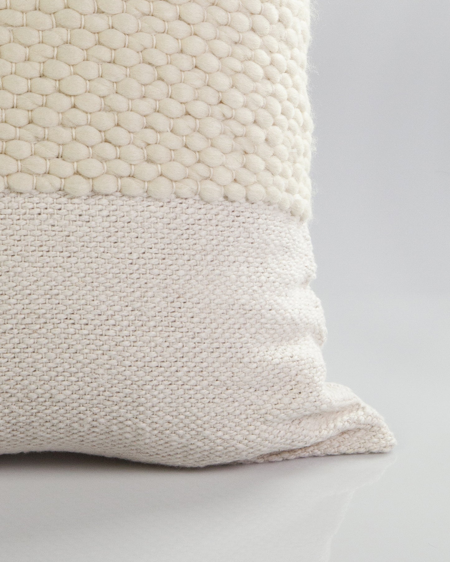 Valle Cotton and Wool Pillow detail