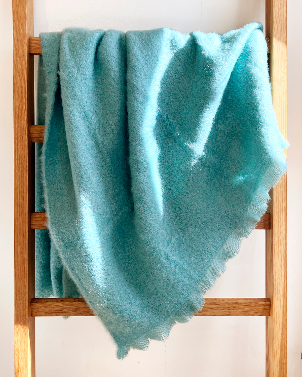 Aquamarine Mohair Blanket Throw