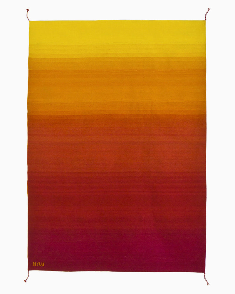 BiYuu Ares II Red Gradient Area Rug - Made-to-Order