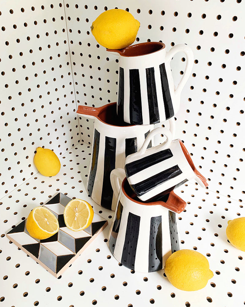 Casa Cubista Striped Pitcher - Multiple Sizes