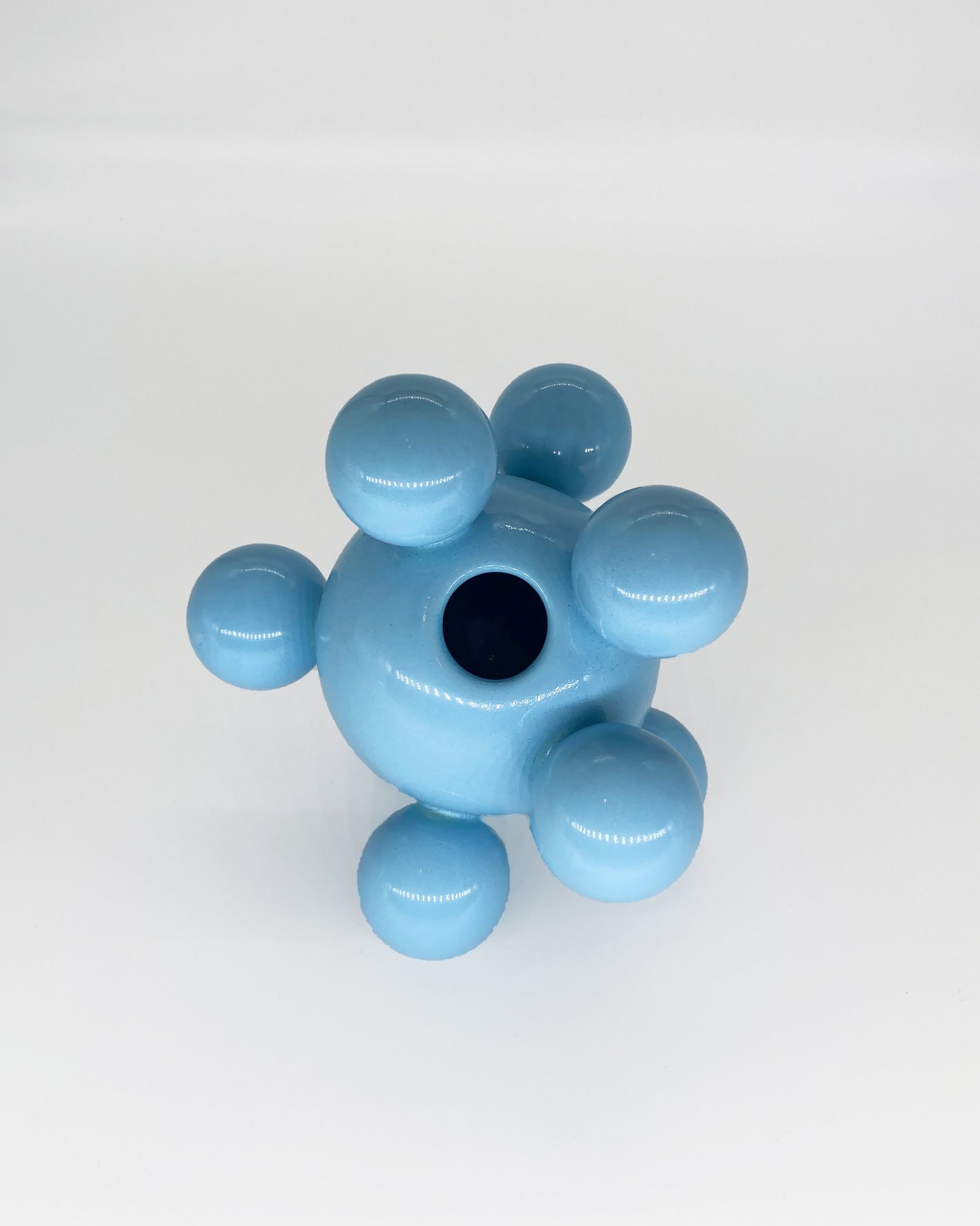 SALE Huitlacoche Ceramic Vase in Baby Blue