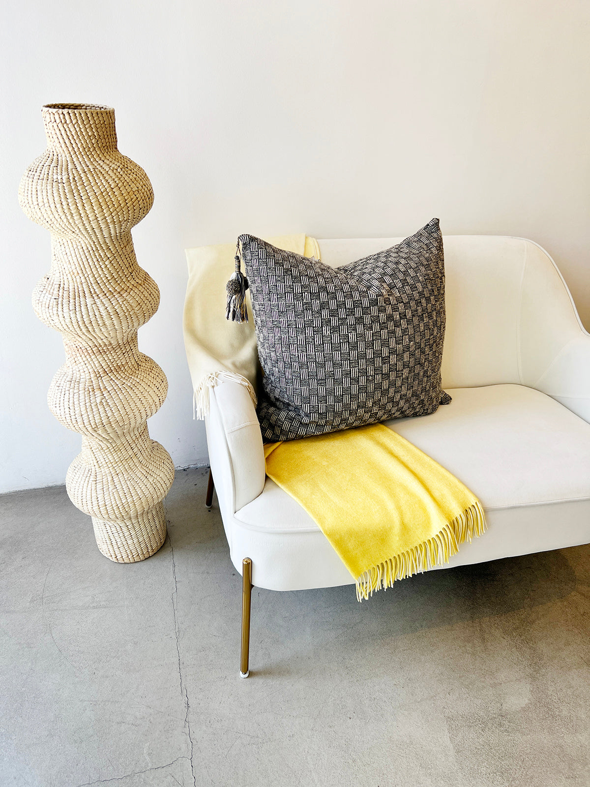 Yellow Ombre Merino Wool Throw