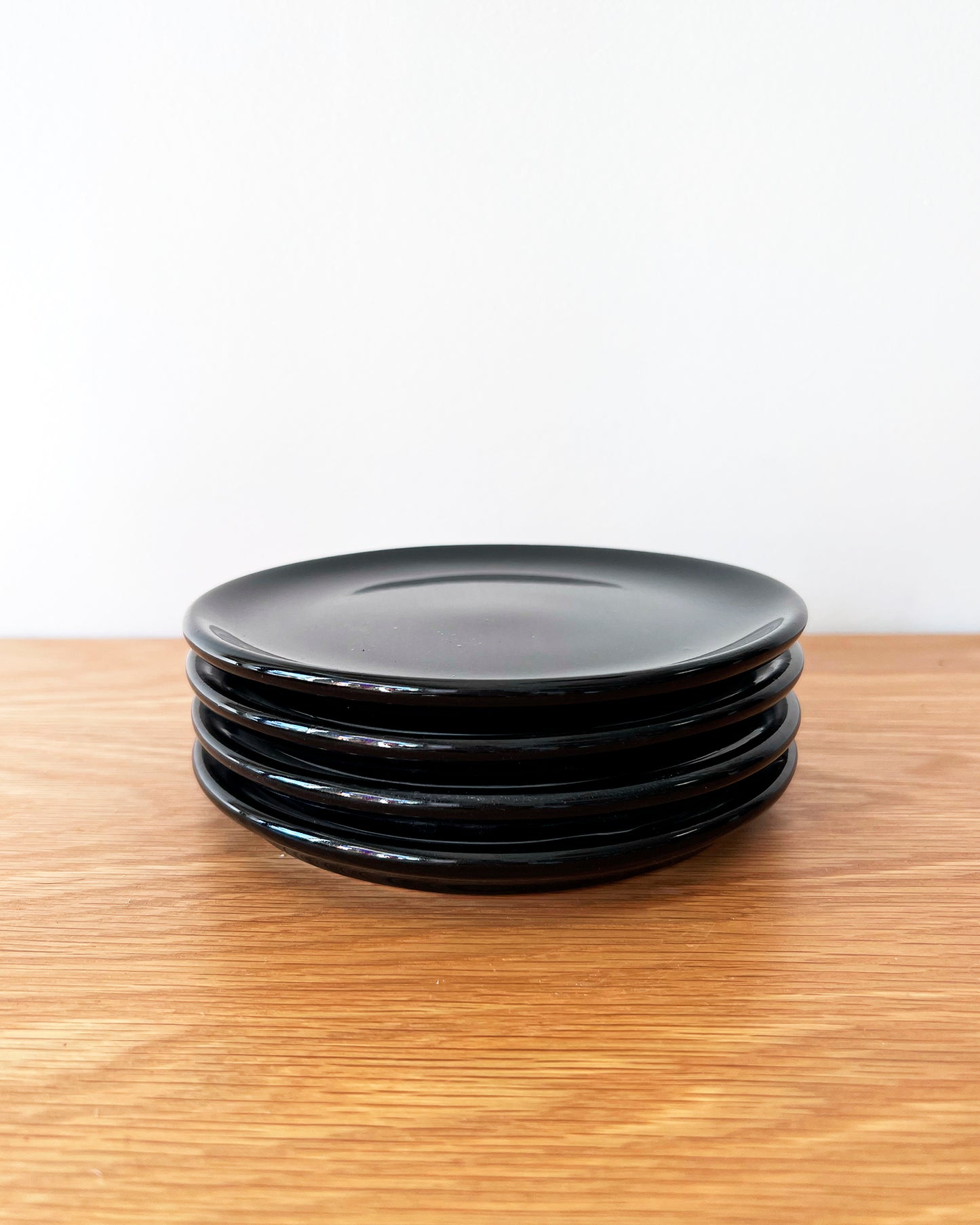 Black Caviar Handmade Dessert Plates - Set of 4