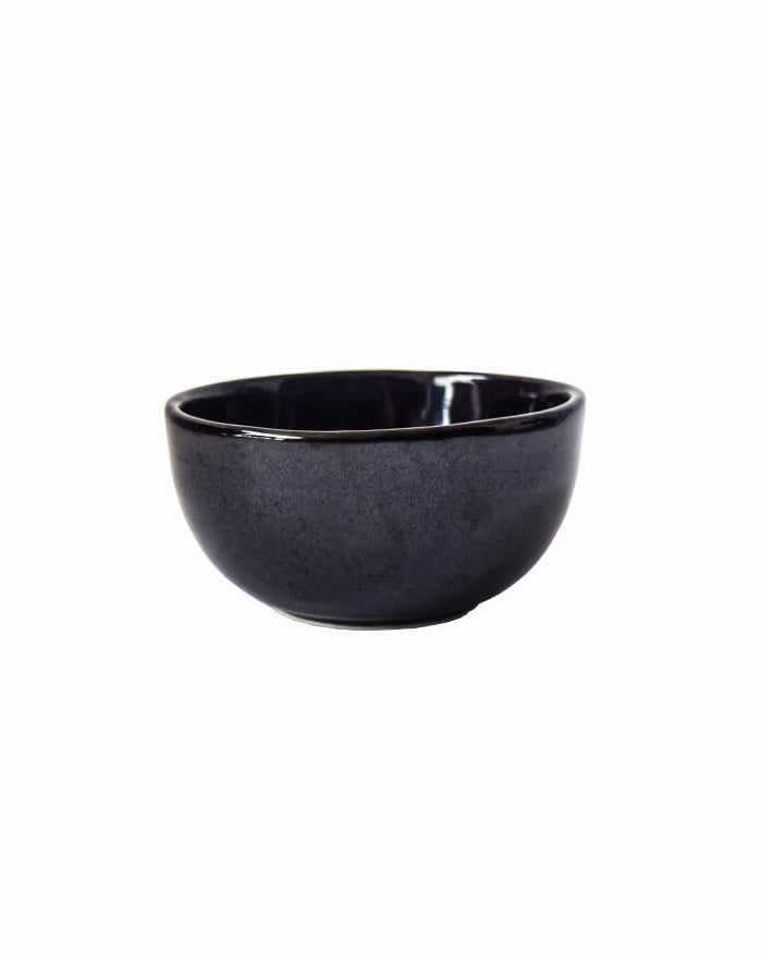 Black Caviar Handmade Small Soup Bowls - Set of 4
