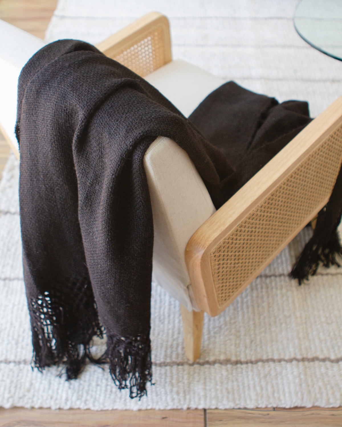 Awanay Llama Throw - Black