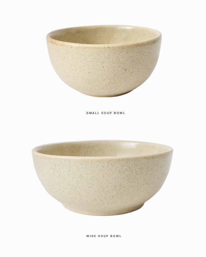 Cream Custard Handmade Small Soup Bowls - Set of 4