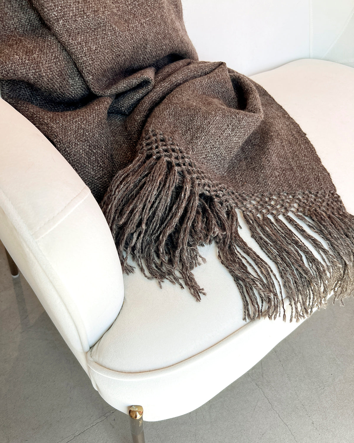 Awanay Llama Throw - Dark Brown