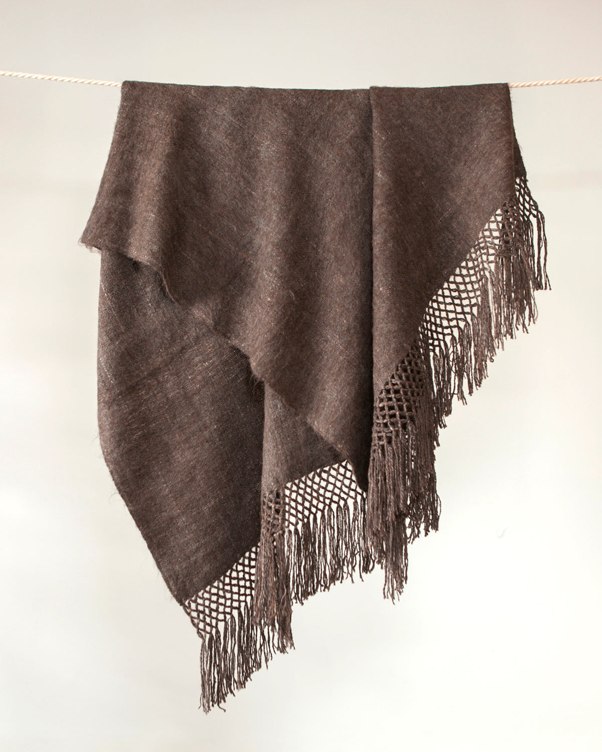 Awanay Llama Throw - Dark Brown