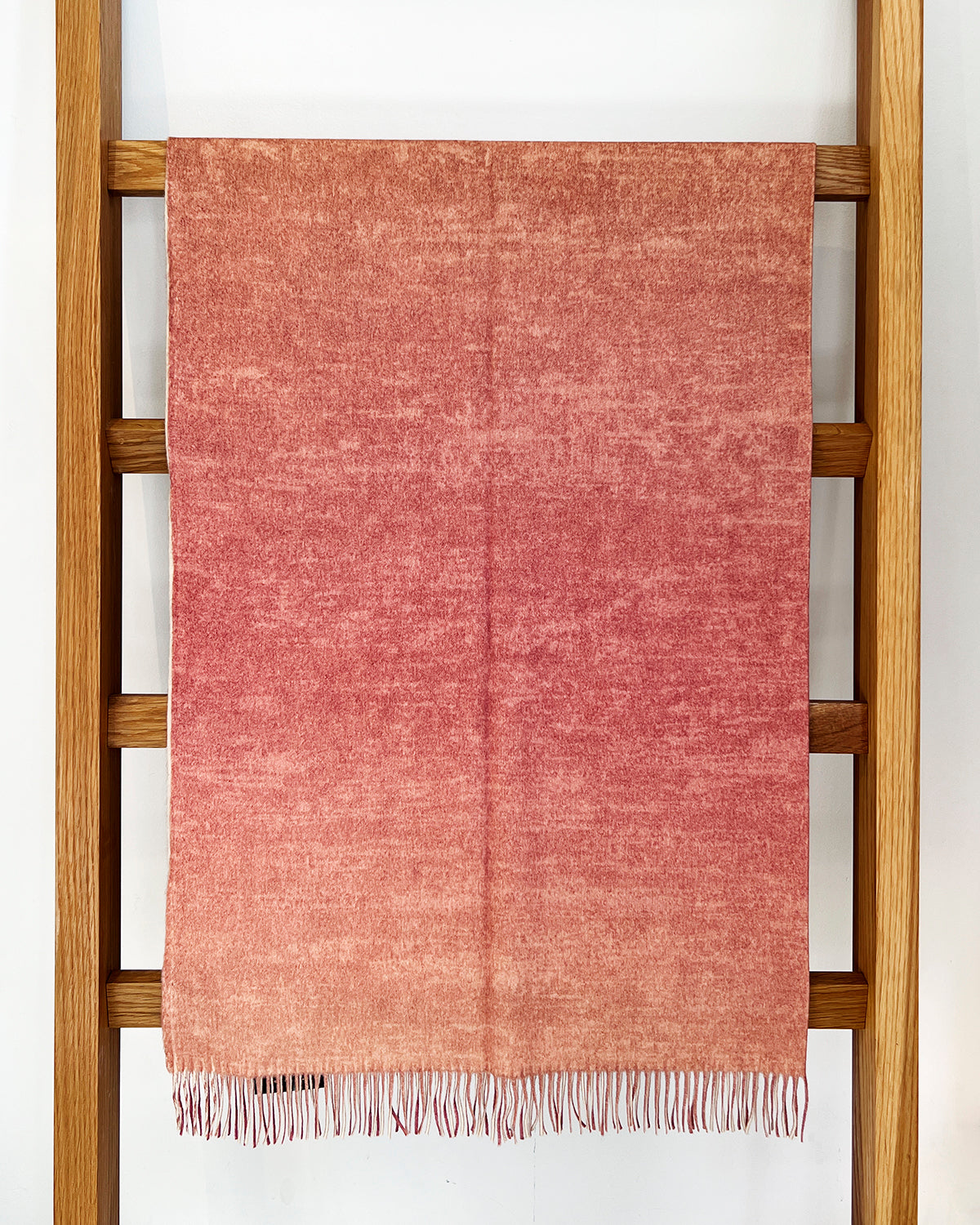 Rosewood Ombre Merino Wool Throw