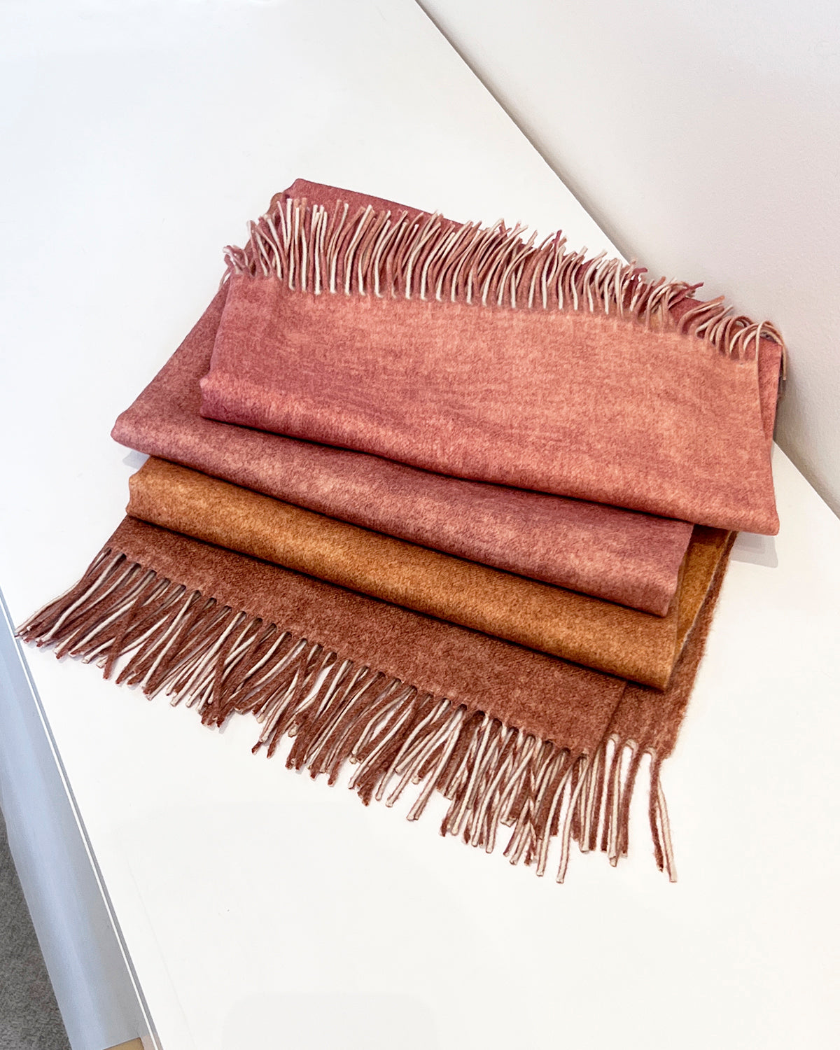Rosewood Ombre Merino Wool Throw