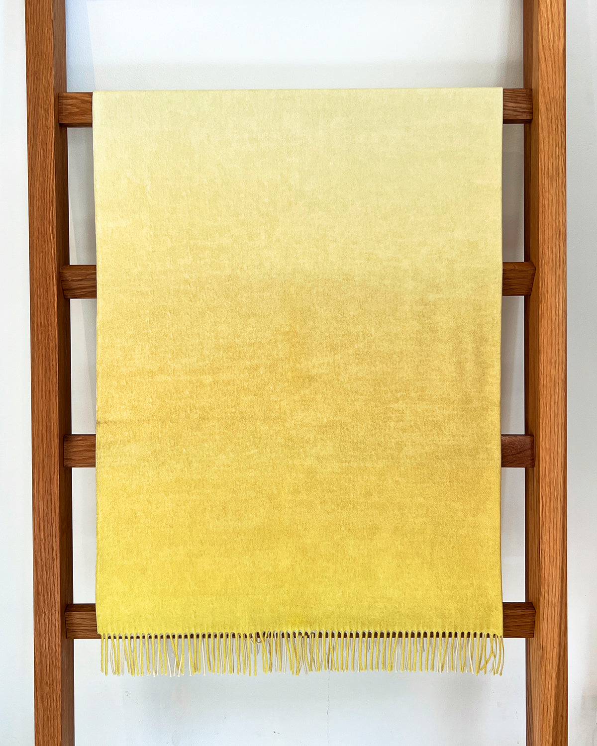 Yellow Ombre Merino Wool Throw