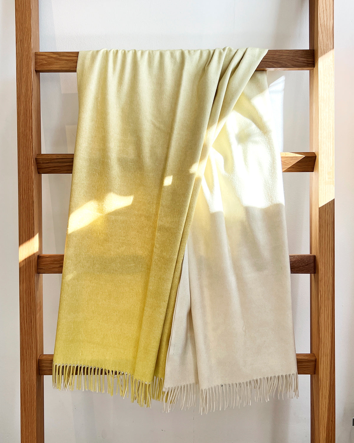 Yellow Ombre Merino Wool Throw