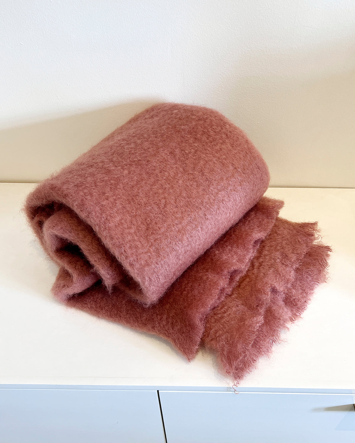 Rosewood Mohair Blanket Throw