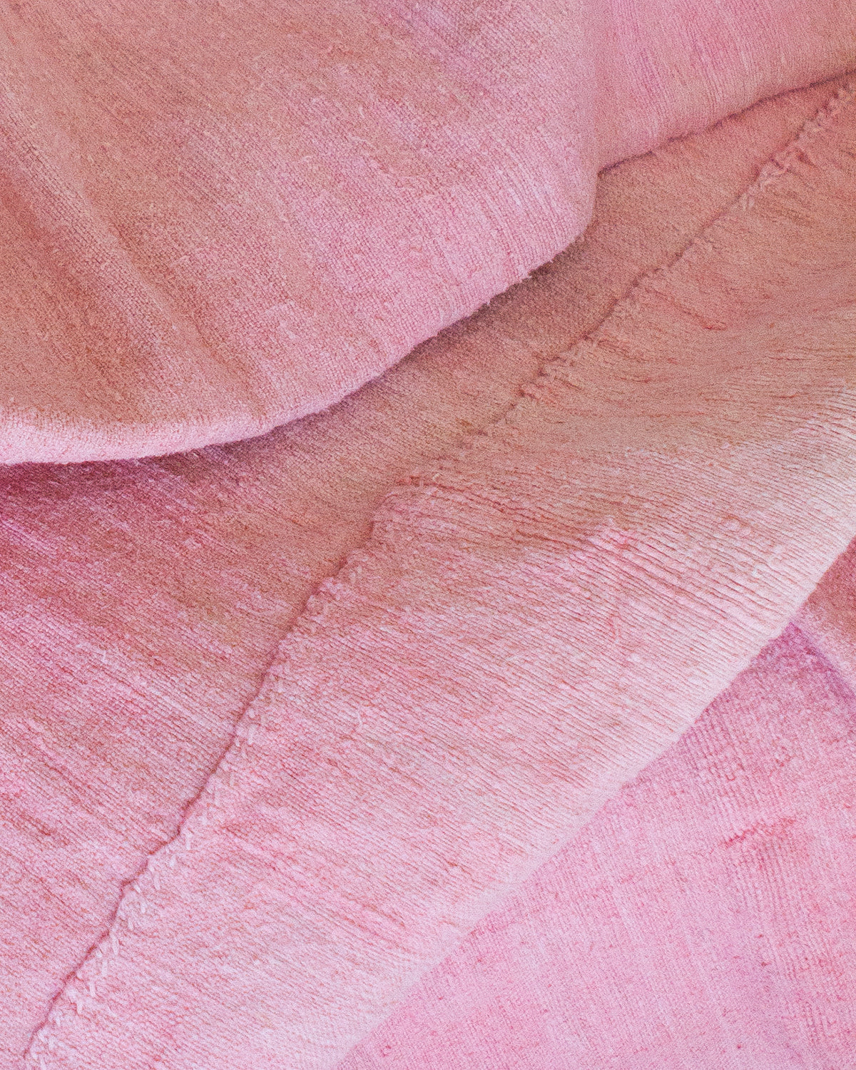 Pink Hand-Painted Vintage Linen Throw